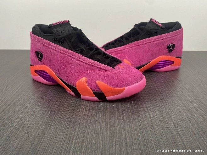 Official Maikesneakers DH4121-600 Low Shocking (W) Pink Jordan 14 Retro 0816